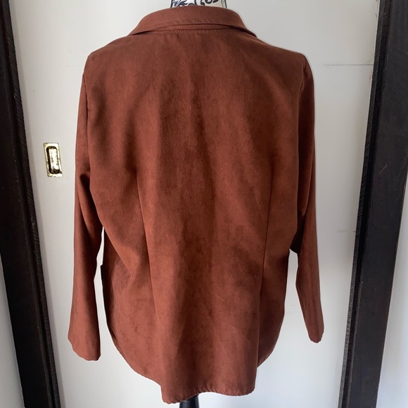 The Fire Islander Woman Size 40 Vintage Brown Two Button Blazer with Pockets - Picture 3 of 11